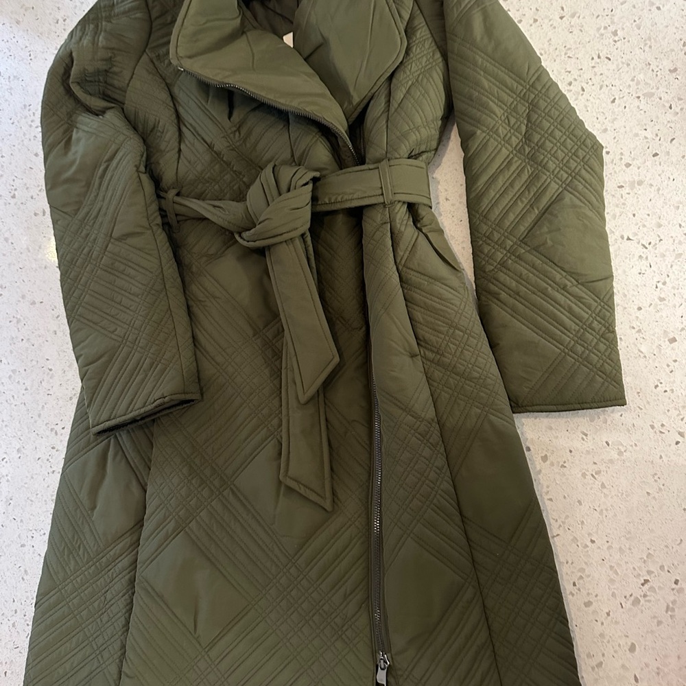 Ted Baker NWT Khaki Padded Midi Wrap Coat - Picture 8 of 14
